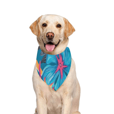 Bandana de mascotas - Mural flores playeras
