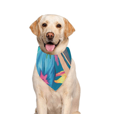 Bandana de mascotas - Mural flores playeras
